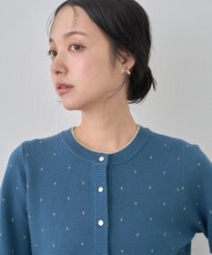 earth music&ecology ラメジャカードカーディガン