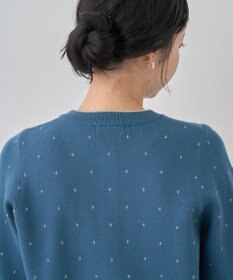 earth music&ecology ラメジャカードカーディガン