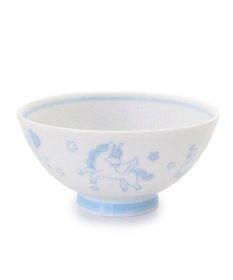 Mother garden マザーガーデン ユニコーン くっつきにくい ご飯茶碗 小盛 水色