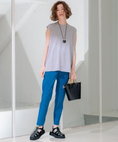 23区 【洗える】スビンハイツイストコットン ノースリーブ ニット