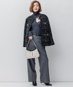 23区 L 【洗える】ウーステッドウール タートルネック ニット