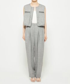 uncrave リネンライクツイル テーパードパンツ