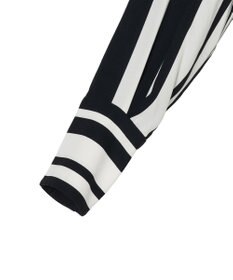 JOSEPH ストライプクレープ　ノーカラーシャツ