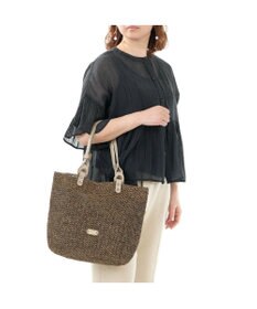 IBIZA ラフィア　セミショルダーバッグ（草木染め）