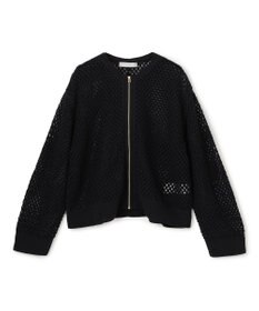 UNFILO L クロシェレースニット ZIPカーディガン