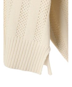 AMERICAN HOLIC ハーフＺＩＰ透かし編みカーディガン