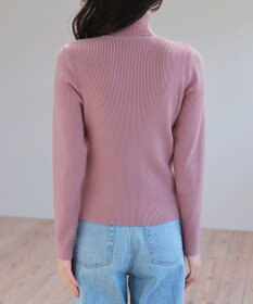 Tiaclasse L 【新色追加・洗える】リブタートルニット