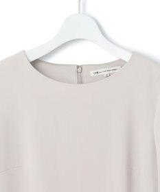 23区 【セットアップ対応】トリアセダブルジョーゼット スリットシフォンスリーブ ワンピース