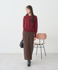 earth music&ecology ボウタイニットプルオーバー