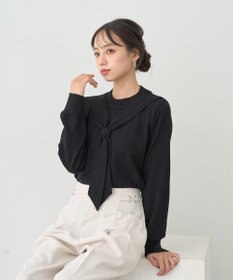 earth music&ecology ボウタイニットプルオーバー