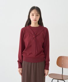 earth music&ecology ボウタイニットプルオーバー