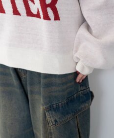 WEGO グラフィックニットプルオーバー