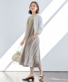 組曲 【WEB限定・シワになりにくい】ジェシーツイル ジャンパースカート