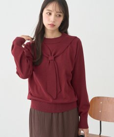 earth music&ecology ボウタイニットプルオーバー