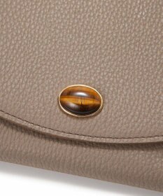 TOPKAPI 【TOPKAPI】gemdrops ジェムドロップ ミニエンボスレザー 天然石 二つ折り 財布