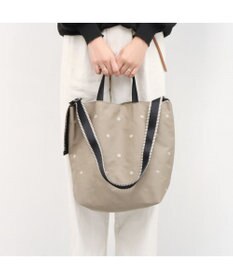 UNBILLION カシュカシュ cachecache / ドット刺繍ナイロン2wayショルダー