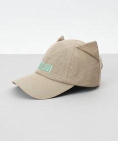 AURORA 【 ANNA SUI（アナ スイ）】ネコ耳ロゴ刺しゅうキャップ