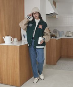 WEGO 【ユニセックス着用ITEM/SMLサイズ展開】メルトンワッペンスタジャン