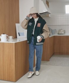 WEGO 【ユニセックス着用ITEM/SMLサイズ展開】メルトンワッペンスタジャン