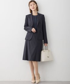 23区 L 【洗える】シルキーデシン バーアクセント ブラウス