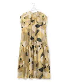 23区 【洗える】Pilatプリント タック ワンピース