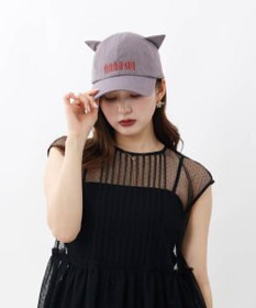 AURORA 【 ANNA SUI（アナ スイ）】ネコ耳ロゴ刺しゅうキャップ