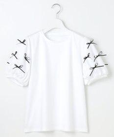 Feroux 【洗える】ランダムリボン カットソー