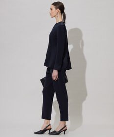 ICB L 【洗える】ミリオーネダンボールニット ペプラムブラウス