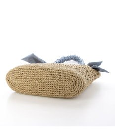 UNBILLION カシュカシュ cachecache / 下がりリボン柄編みトート カゴバッグ