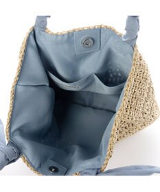 UNBILLION カシュカシュ cachecache / 下がりリボン柄編みトート カゴバッグ