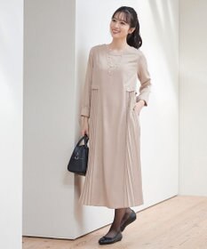 Tiaclasse 【洗える】サイドプリーツワンピース