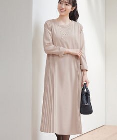 Tiaclasse 【洗える】サイドプリーツワンピース