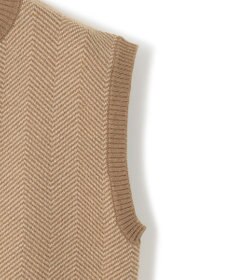 J.PRESS YORK STREET 【WOMEN】ヘリンボーンニットベスト