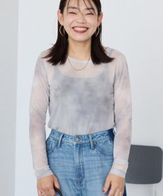 AMERICAN HOLIC ニュアンス柄プリントシアープルオーバー