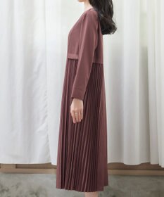 Tiaclasse 【洗える】サイドプリーツワンピース