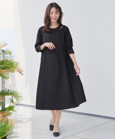 Tiaclasse 【洗える】サイドプリーツワンピース