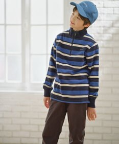 J.PRESS KIDS 【110-130cm】ハーフジップ ボーダー トレーナー