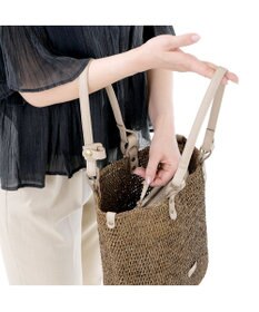 IBIZA ラフィア　セミショルダーバッグ（草木染め）