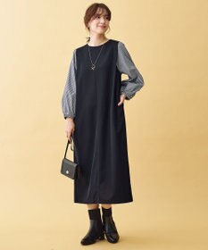 ANY L シャツコンビワンピース