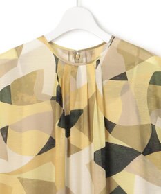 23区 L 【洗える】Pilatプリント タック ワンピース