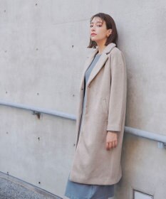 Tiaclasse モッサ風ダブルフェイスチェスターコート