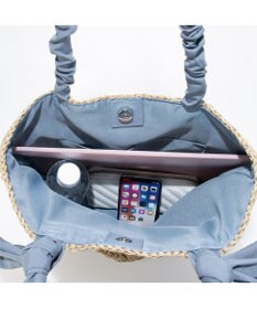 UNBILLION カシュカシュ cachecache / 下がりリボン柄編みトート カゴバッグ