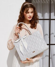 Maison de FLEUR EC限定スカーフ付リボンキルティングトート
