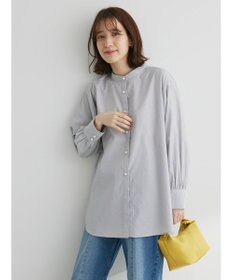 Green Parks パール釦ストライプシャツ