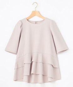 組曲 L 【接触冷感・吸湿・UVカット】ジョーゼットジャージーフリルブラウス