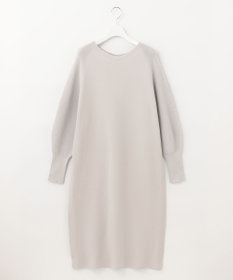自由区 【洗える】コットンストレッチホールガーメント ニットワンピース