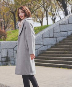 Tiaclasse モッサ風ダブルフェイスチェスターコート