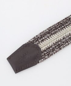 JOSEPH ABBOUD 【イタリア素材・ストレッチ・日本製】メランジメッシュストレッチバイカラー ベルト