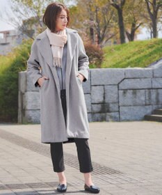 Tiaclasse モッサ風ダブルフェイスチェスターコート