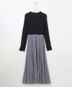 ANY SIS 【洗える】オーロラサテンコンビ ワンピース